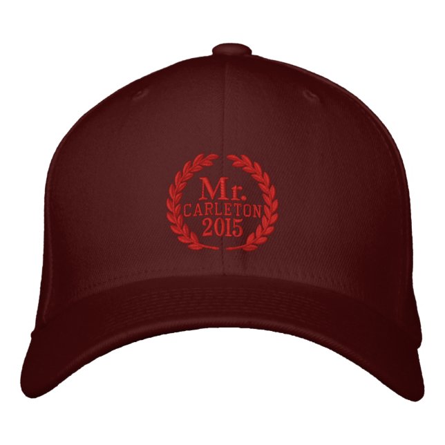 Personalised Your Name Year for Mr. Embroidery Embroidered Hat (Front)
