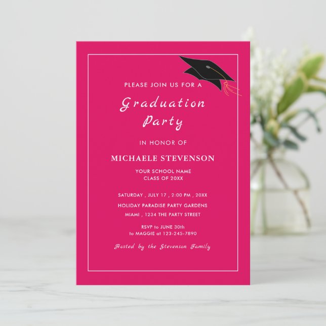 Personalised Your Own Design Graduation Invitation (Standing Front)
