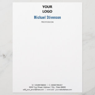 Personalised Your Own Logo Name Profession Address Custom Letterhead
