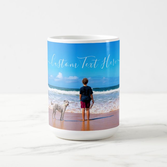 Personalised Your Pet Photo Coffee Mug Custom Text (Center)