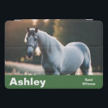 Personalised Your Pet Photo Horse Custom Name iPad Pro Cover<br><div class="desc">This stylish iPad Air cover can be customised with your photo of your favourite animal or pet Click on. 'Personalise' to add your own choice of cover photo,  your horse's name,  and your own name (or recipient's name). The stylish and simple cover makes an ideal gift for horse lovers.</div>