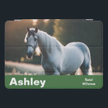 Personalised Your Pet Photo Horse Custom Name iPad Pro Cover<br><div class="desc">This stylish iPad Air cover can be customised with your photo of your favourite animal or pet Click on. 'Personalise' to add your own choice of cover photo,  your horse's name,  and your own name (or recipient's name). The stylish and simple cover makes an ideal gift for horse lovers.</div>
