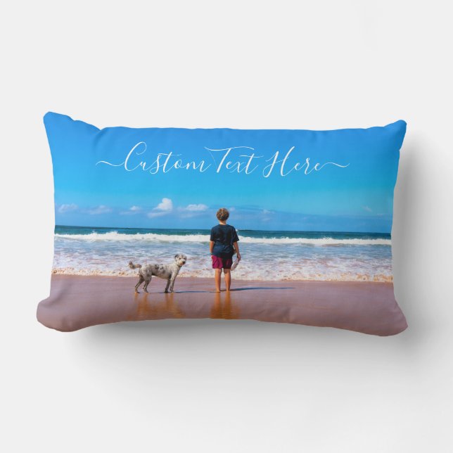 Personalised Your Pet Photo Pillow Custom Text (Front)