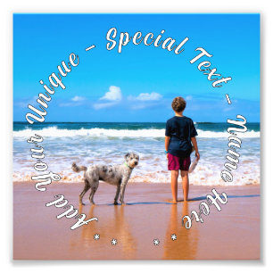 Personalised Your Pet Photo Poster and Custom Text