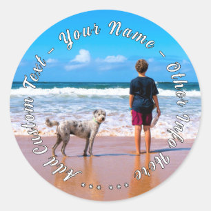 Personalised Your Pet Photo Sticker Custom Text