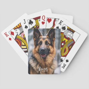 Personalised Your Pet's Photo with Name Playing Cards