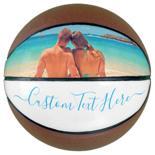 Personalised Your Photo Basketball and Custom Text
