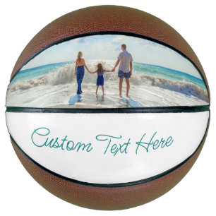 Personalised Your Photo Basketball and Custom Text