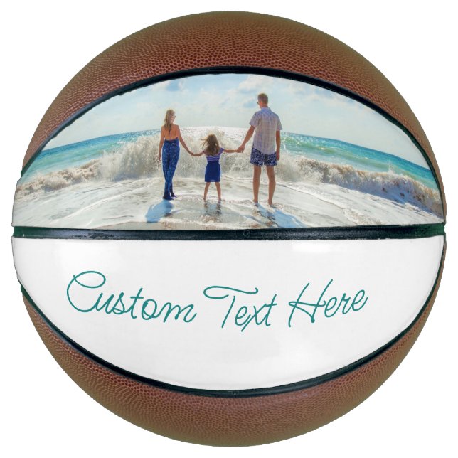 Personalised Your Photo Basketball and Custom Text (Front)