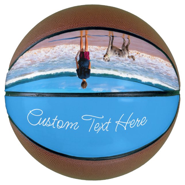 Personalised Your Photo Basketball and Custom Text (Front)
