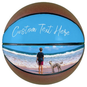 Personalised Your Photo Basketball and Custom Text