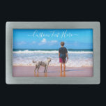 Personalised Your Photo Belt Buckle Custom Text<br><div class="desc">Custom Photo and Text Belt Buckles - Make Your Own Design with Pet - Dog / Cat - Personalised Family / Friends / Pets or Personal Bel Buckle Gift - Add Your Photo and Text / Name - Resize and move or remove and add elements / text with Customisation tool...</div>