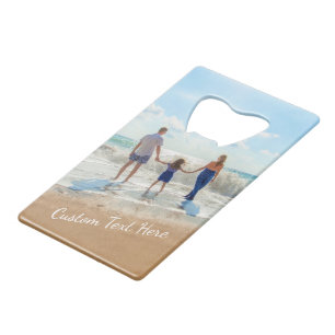 Personalised Your Photo Bottle Opener Custom Text 
