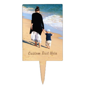 Personalised Your Photo Cake Topper Custom Text