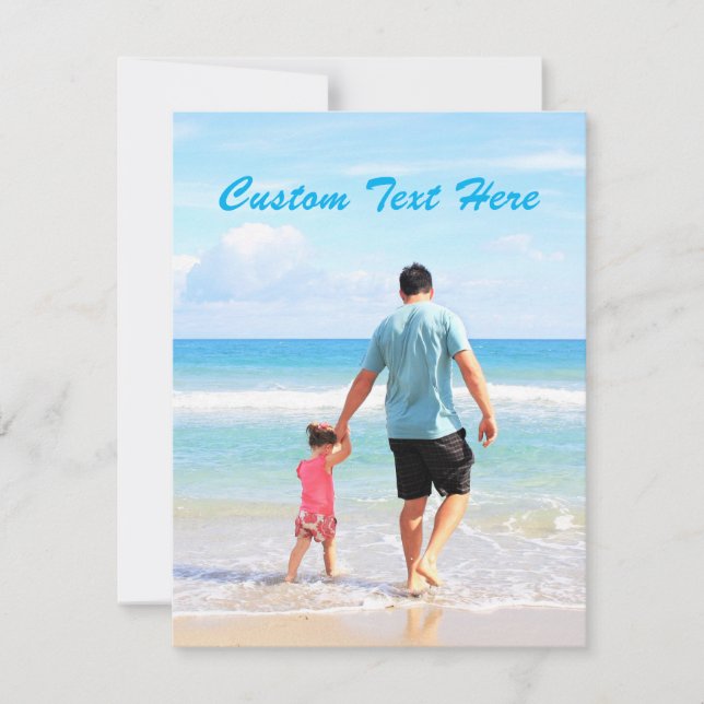 Personalised Your Photo Card with Custom Text (Front)