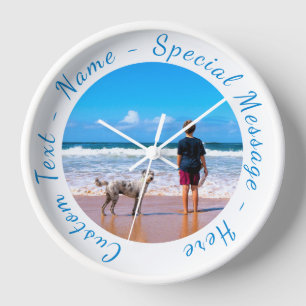 Personalised Your Photo Clock with Custom Text