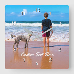 Personalised Your Photo Clock with Custom Text
