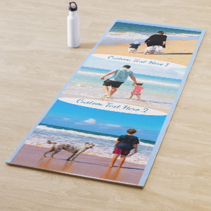Personalised Your Photo Collage Yoga Mat with Tex