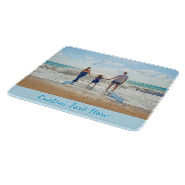 Personalised Your Photo Cutting Board Custom Text (Corner)