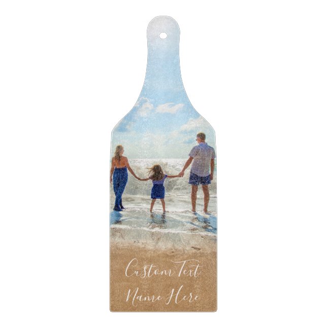 Personalised Your Photo Cutting Board Custom Text (Front)