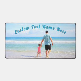 Personalised Your Photo Desk Mat with Custom Text