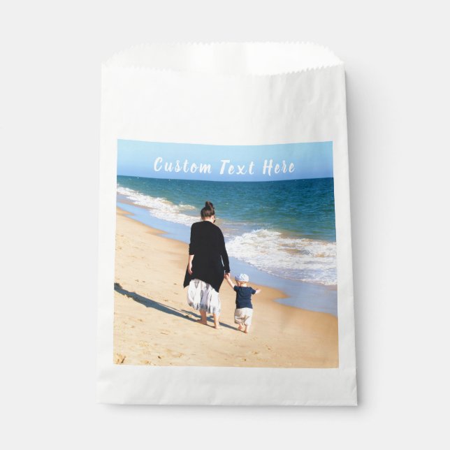 Personalised Your Photo Favour Bag with Custom Tex (Front)