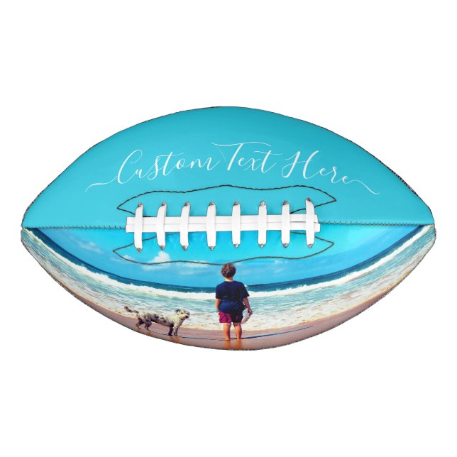 Personalised Your Photo Football with Custom Text American Football (Front)
