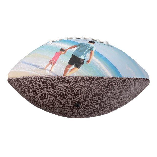 Personalised Your Photo Football with Custom Text American Football (Rotated 270)