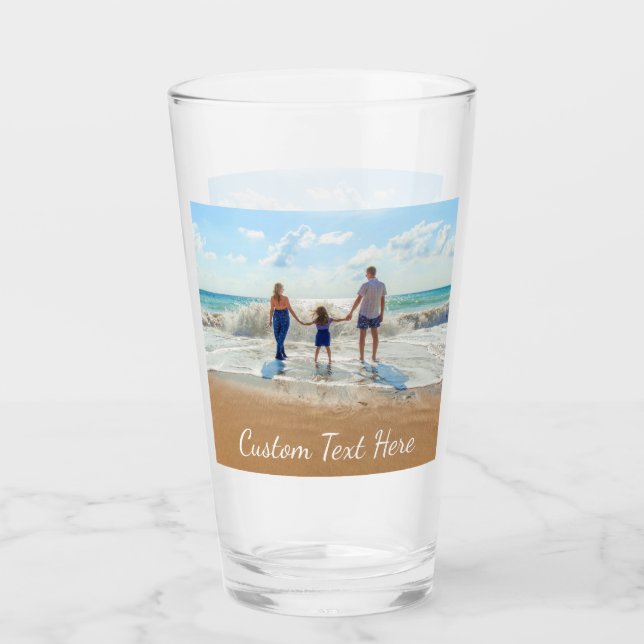 Personalised Your Photo Glass with Custom Text (Front)