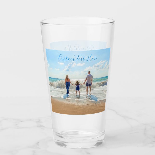 Personalised Your Photo Glass with Custom Text (Front)