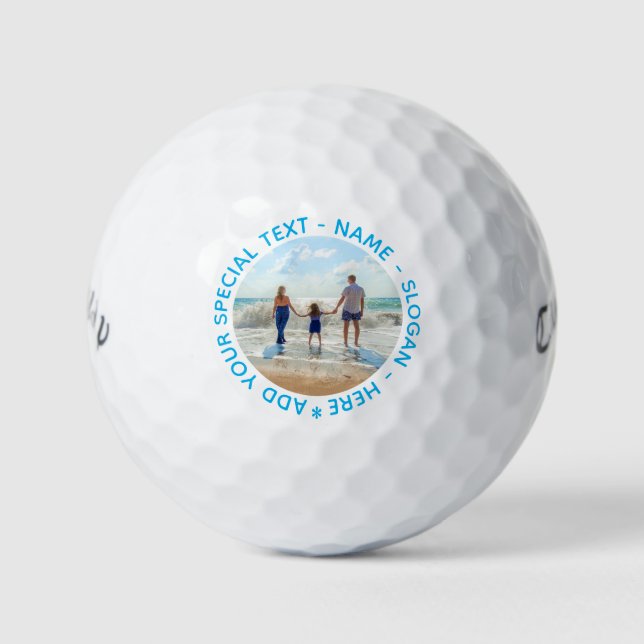 Personalised Your Photo Golf Balls and Custom Text (Front)