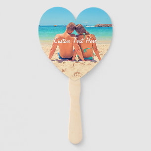 Personalised Your Photo Hand Fan with Custom Text