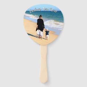 Personalised Your Photo Hand Fan with Custom Text