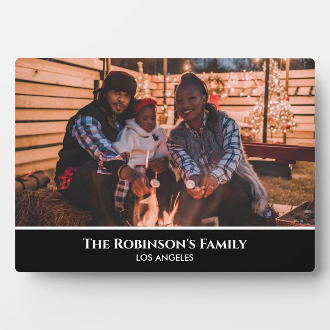 Personalised Your Photo in Black Frame with Texts (Front)