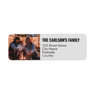 Personalised Your Photo in Grey Frame Address