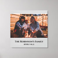 Personalised Your Photo in Grey Frame with Texts