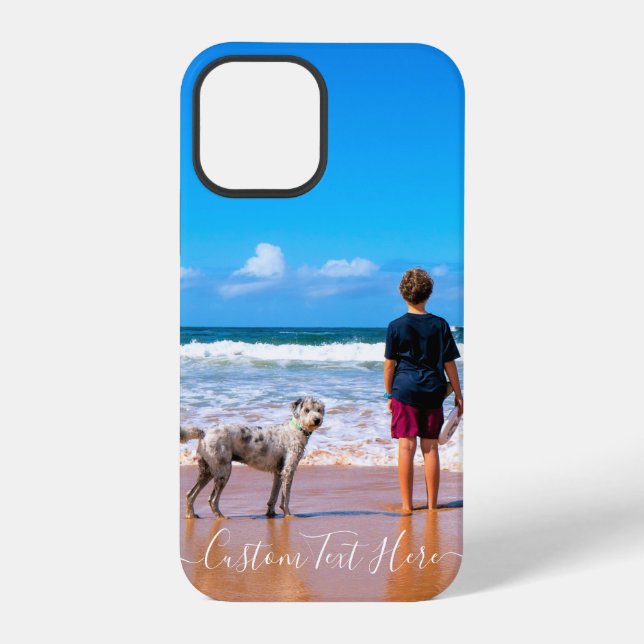 Personalised Your Photo iPhone Case Custom Text (Back)