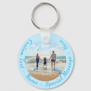 Personalised Your Photo Keychain with Custom Text