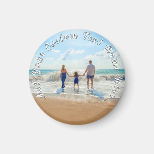 Personalised Your Photo Magnet Gift Custom Text