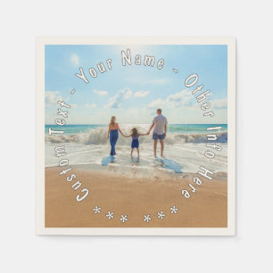 Personalised Your Photo Napkins with Custom Text
