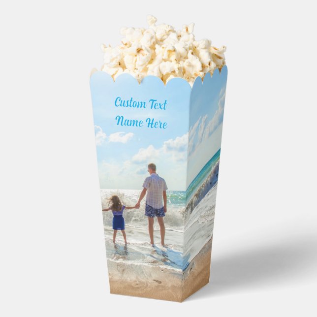 Personalised Your Photo Popcorn Box Custom Text (Popped)