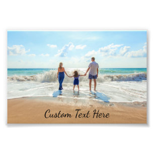 Personalised Your Photo Print Poster Custom Text