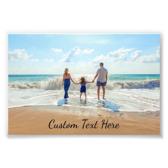 Personalised Your Photo Print Poster Custom Text (Front)