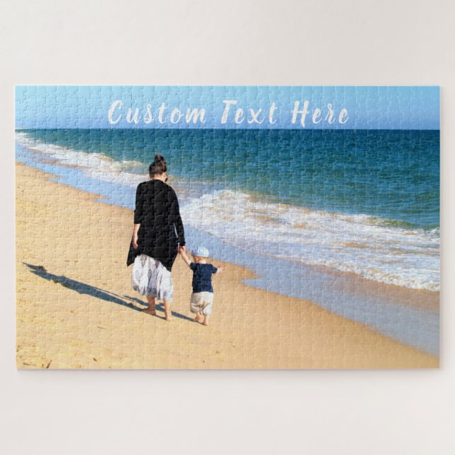 Personalised Your Photo Puzzle with Custom Text (Horizontal)
