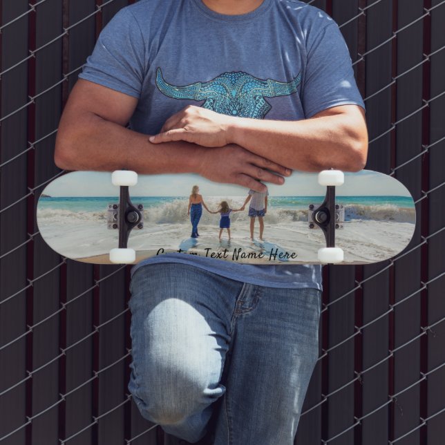 Personalised Your Photo Skateboard and Custom Text (Outdoor 3)