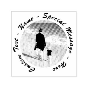 Personalised Your Photo Stamp with Custom Text