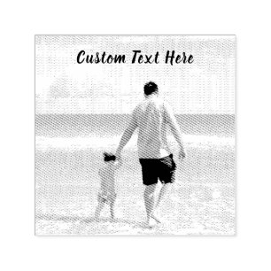 Personalised Your Photo Stamp with Custom Text