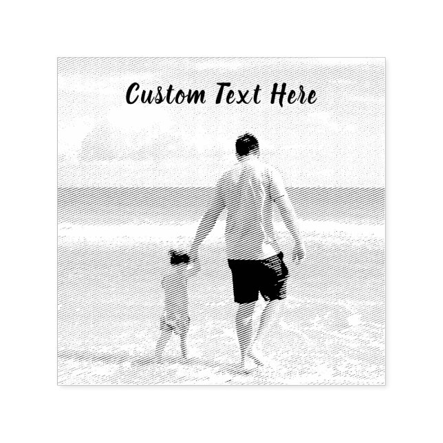 Personalised Your Photo Stamp with Custom Text (Design)