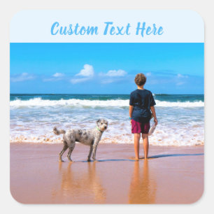 Personalised Your Photo Sticker with Custom Text