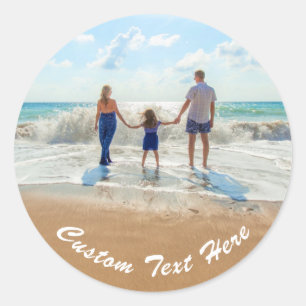 Personalised Your Photo Sticker with Custom Text